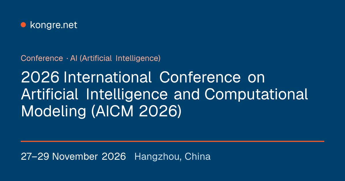 2026 International Conference on Artificial Intelligence and ...